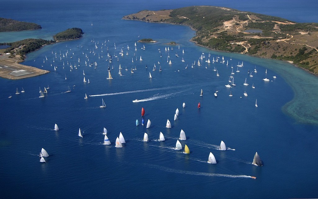 Yachts leave Dent Passage, competing on Day 8 of the 2007 Audi Hamilton Island Race Week. © Jack Atley http://www.jackatley.com